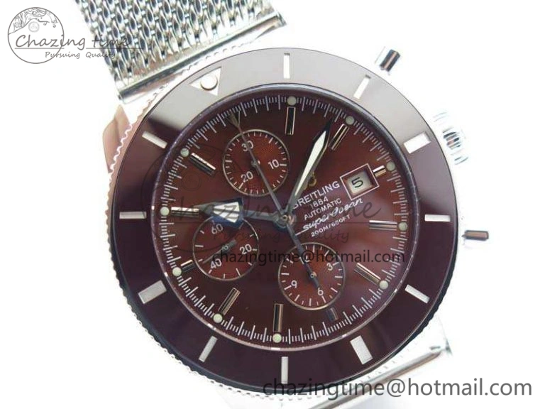 SuperOcean 1884 Heritage SS Brown Dial On Bracelet A7750