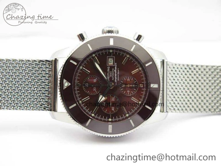 SuperOcean 1884 Heritage SS Brown Dial On Bracelet A7750