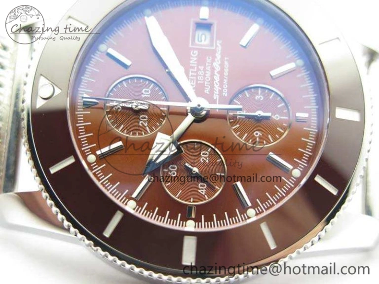 SuperOcean 1884 Heritage SS Brown Dial On Bracelet A7750