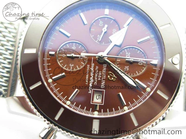 SuperOcean 1884 Heritage SS Brown Dial On Bracelet A7750