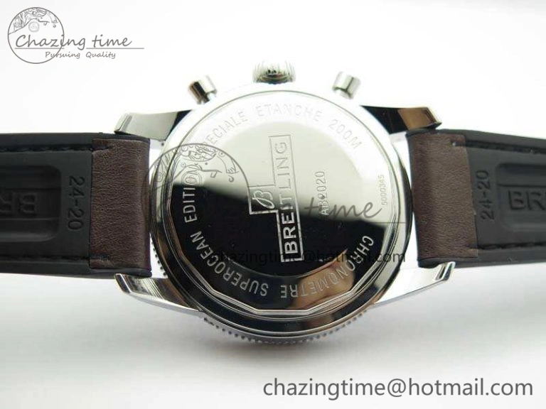 SuperOcean 1884 Heritage SS Brown Dial On Leather Strap A7750
