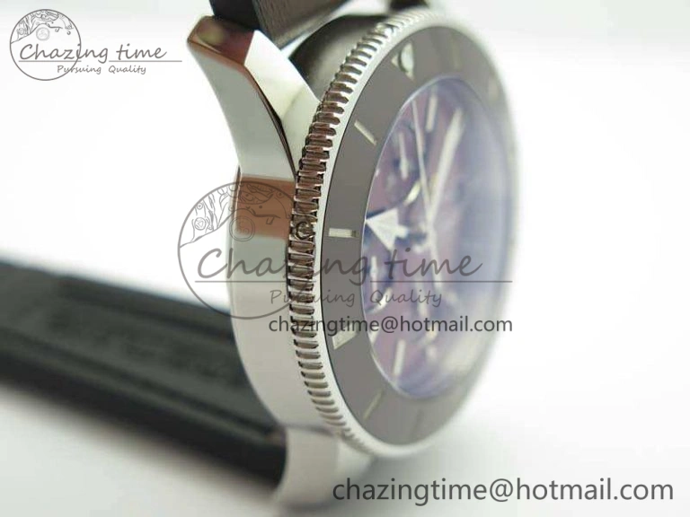 SuperOcean 1884 Heritage SS Brown Dial On Leather Strap A7750