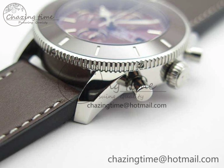 SuperOcean 1884 Heritage SS Brown Dial On Leather Strap A7750