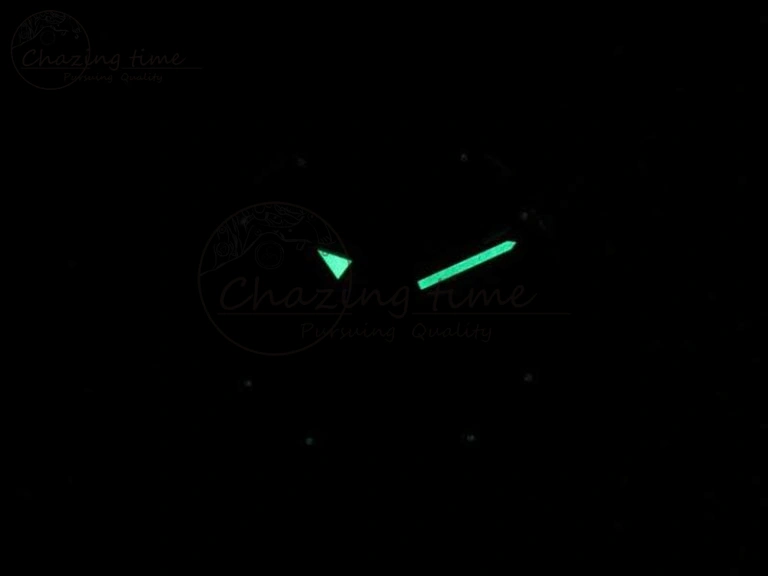 SuperOcean 42mm A17321 SS 1:1 Best Edition Black Dial Green Bezel On Leather Strap ETA2824
