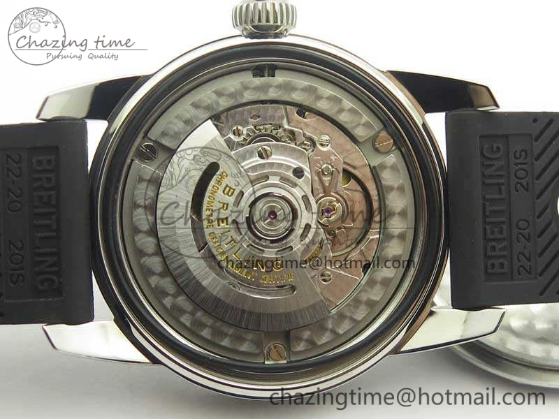 SuperOcean 42mm A17321 SS 1:1 Best Edition Black Dial Green Bezel On Rubber Strap A2824 (Free Rubber Strap)