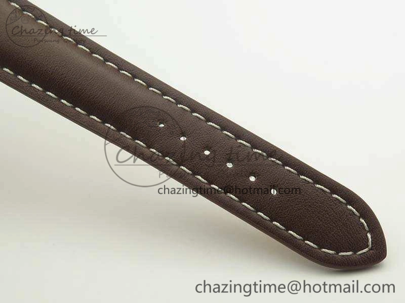 SuperOcean 42mm A17321 SS 1:1 Best Edition Black Dial On Leather Strap ETA2824