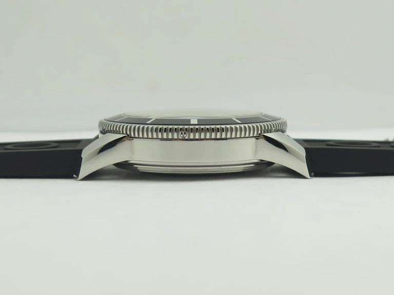 SuperOcean 42mm A17321 SS 1:1 Best Edition Black Dial On Rubber Strap A2824 (Free Rubber Strap)