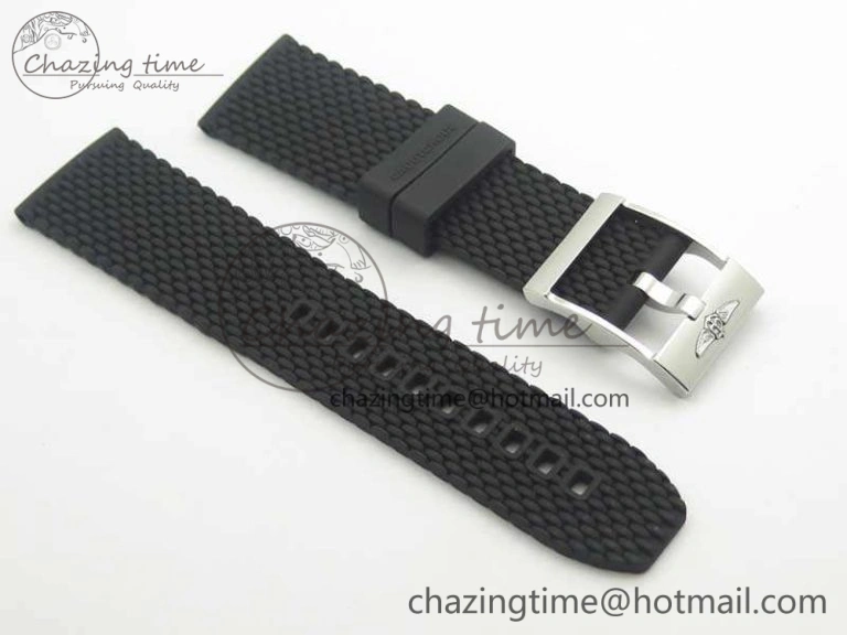 SuperOcean 42mm A17321 SS 1:1 Best Edition Black Dial On Rubber Strap A2824 (Free Rubber Strap)