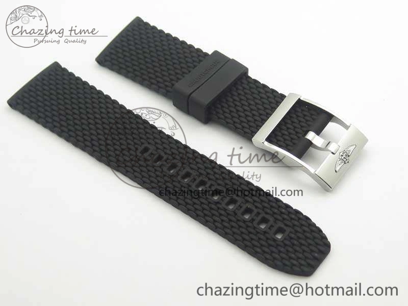 SuperOcean 42mm A17321 SS 1:1 Best Edition Black Dial On Rubber Strap A2824 (Free Rubber Strap)