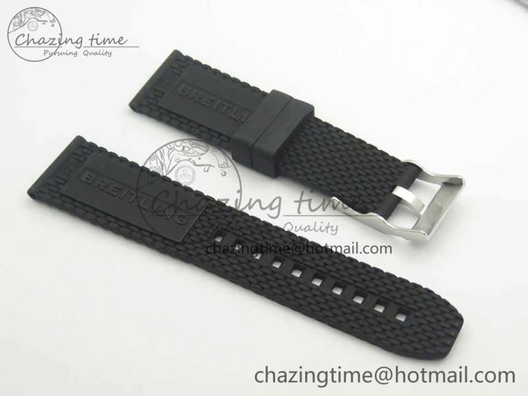 SuperOcean 42mm A17321 SS 1:1 Best Edition Black Dial On Rubber Strap A2824 (Free Rubber Strap)