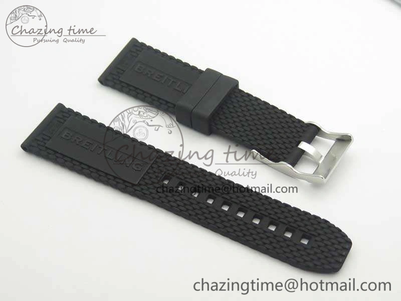 SuperOcean 42mm A17321 SS 1:1 Best Edition Black Dial On Rubber Strap A2824 (Free Rubber Strap)