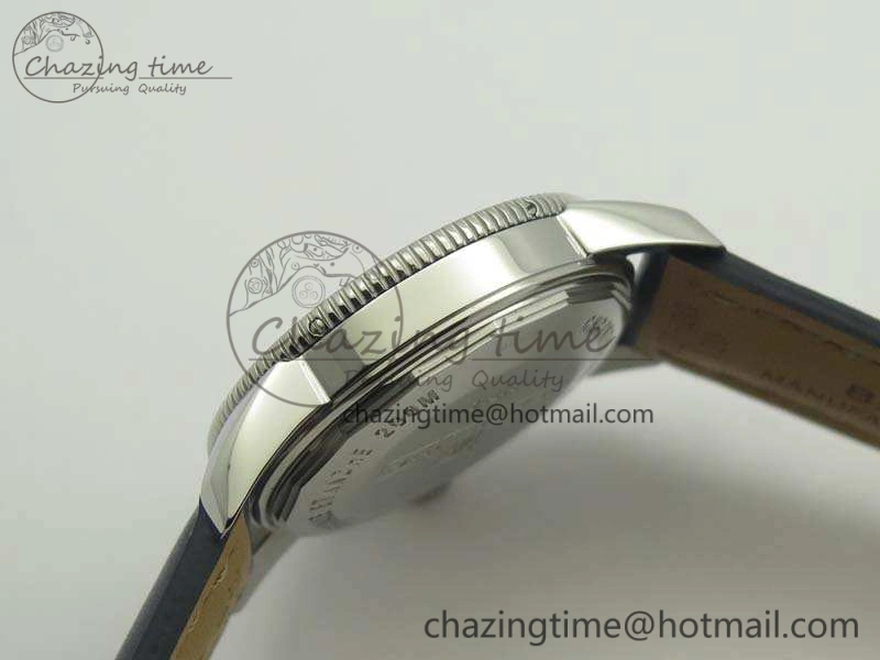SuperOcean 42mm A17321 SS 1:1 Best Edition Blue Dial On Leather Strap ETA2824