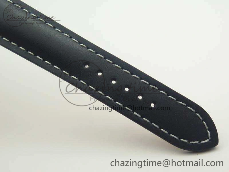 SuperOcean 42mm A17321 SS 1:1 Best Edition Blue Dial On Leather Strap ETA2824