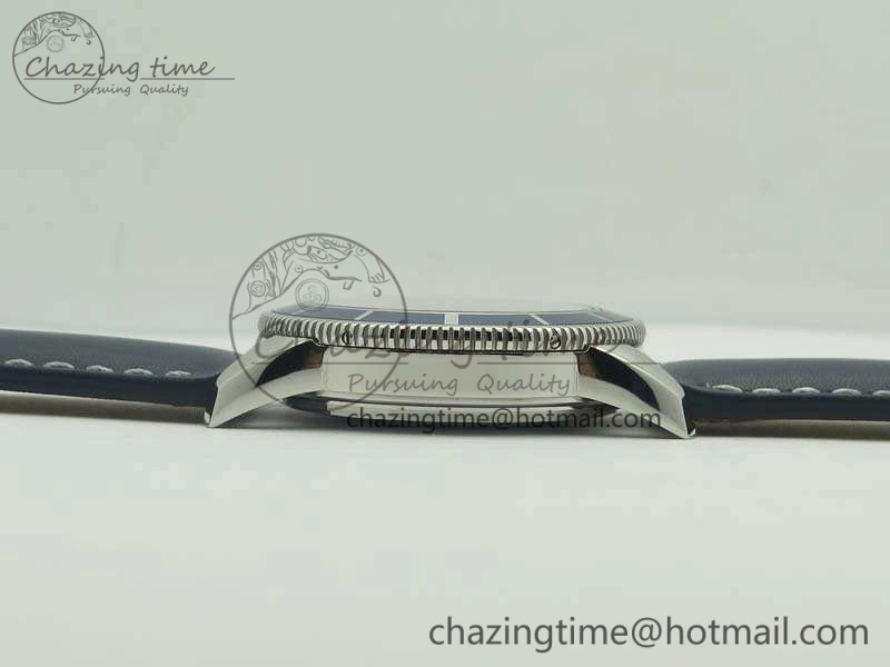 SuperOcean 42mm A17321 SS 1:1 Best Edition Blue Dial On Leather Strap ETA2824