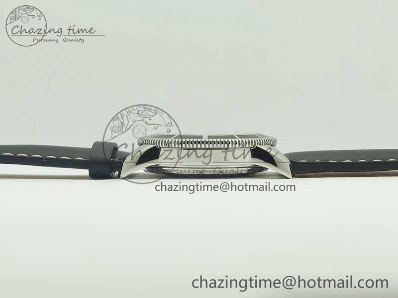 SuperOcean 42mm A17321 SS 1:1 Best Edition Cream Dial On Leather Strap ETA2824