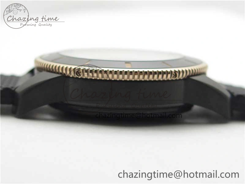 SuperOcean 42mm AB2010 DLC RG B50 1:1 Best Edition Black Dial Black Ceramic Bezel on Black Rubber strap A2824