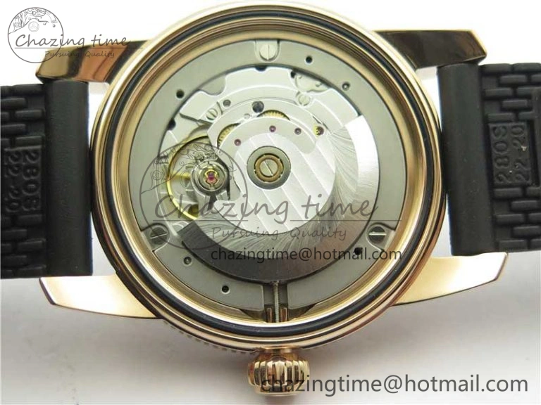 SuperOcean 42mm AB2010 RG B50 1:1 Best Edition Black Dial Black Ceramic Bezel on Black Rubber strap A2824