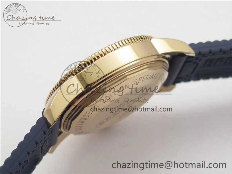 SuperOcean 42mm AB2010 RG B50 1:1 Best Edition Blue Dial Blue Ceramic Bezel on Blue Rubber strap A2824