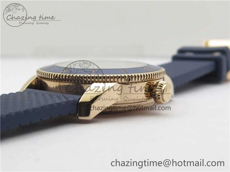 SuperOcean 42mm AB2010 RG B50 1:1 Best Edition Blue Dial Blue Ceramic Bezel on Blue Rubber strap A2824