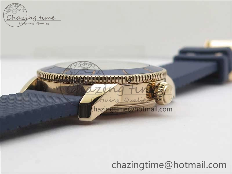 SuperOcean 42mm AB2010 RG B50 1:1 Best Edition Blue Dial Blue Ceramic Bezel on Blue Rubber strap A2824