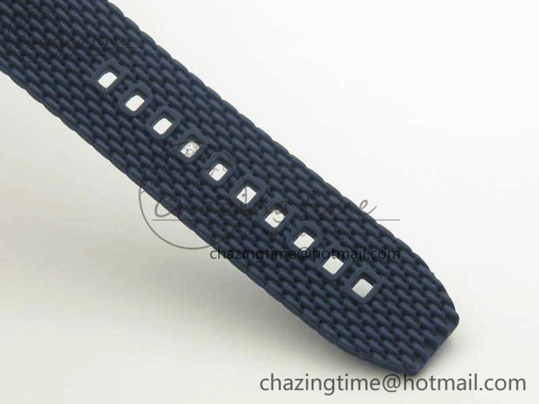 SuperOcean 42mm AB2010 SS GF 1:1 Best Edition Blue Dial Blue Ceramic Bezel On Rubber Strap B20