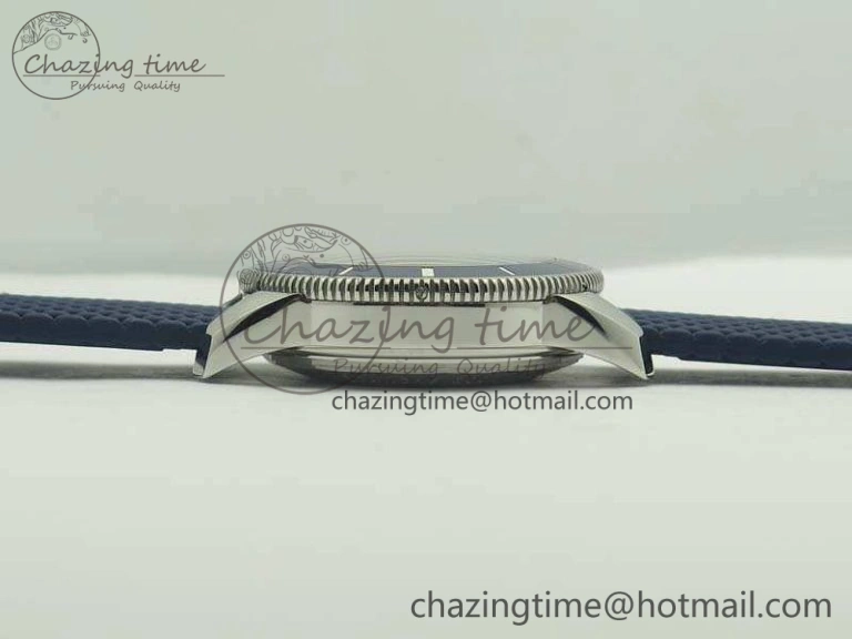 SuperOcean 42mm AB2010 SS GF 1:1 Best Edition Blue Dial Blue Ceramic Bezel On Rubber Strap B20
