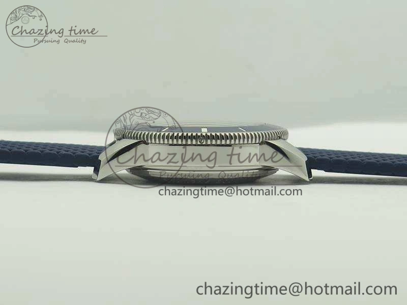SuperOcean 42mm AB2010 SS GF 1:1 Best Edition Blue Dial Blue Ceramic Bezel On Rubber Strap B20