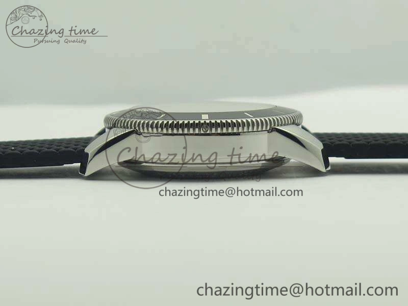SuperOcean 42mm AB2010 SS GF 1:1 Best Edition White Dial Black Ceramic Bezel On Rubber Strap B20