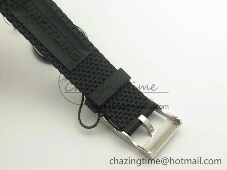 SuperOcean 42mm AB2010 SS GF 1:1 Best Edition White Dial Black Ceramic Bezel On Rubber Strap B20