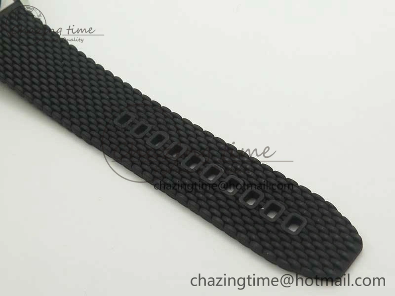 SuperOcean 42mm AB2010 SS OMF 1:1 Best Edition Black Dial Black Ceramic Bezel on Black Rubber Strap A2824