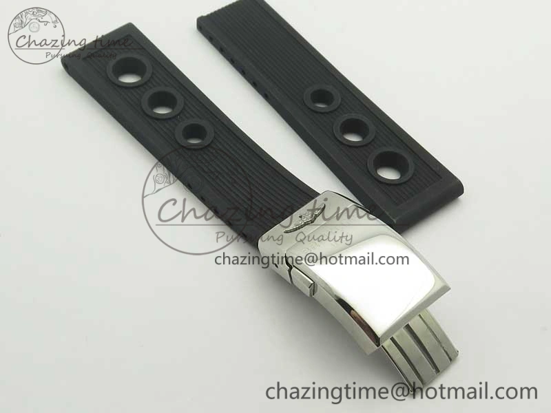 SuperOcean 42mm AB2010 SS OMF 1:1 Best Edition Black Dial Black Ceramic Bezel on Black Rubber Strap A2824
