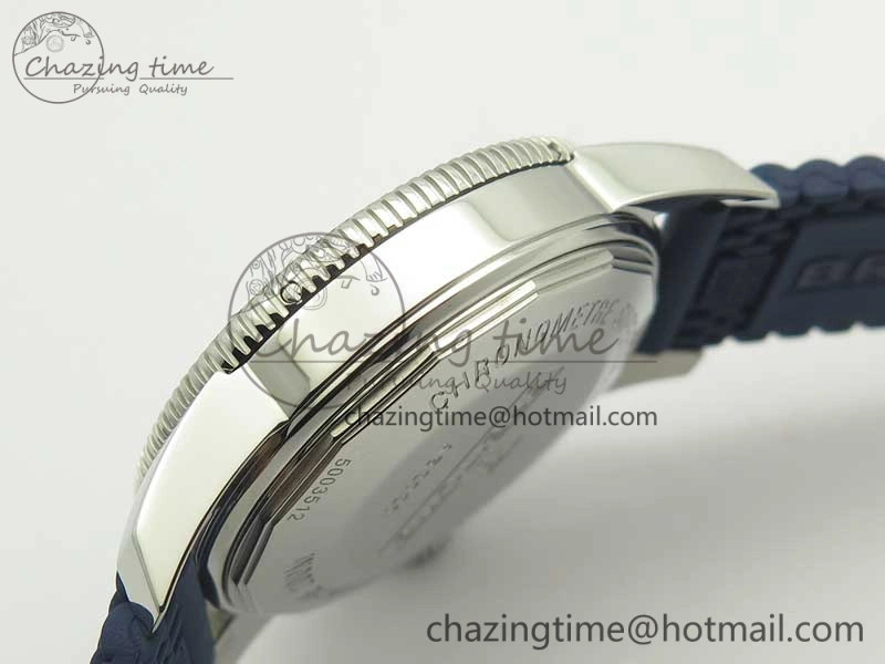 SuperOcean 42mm AB2010 SS OMF 1:1 Best Edition Blue Dial Blue Ceramic Bezel on Blue Rubber Strap A2824