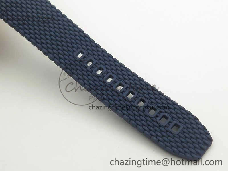 SuperOcean 42mm AB2010 SS OMF 1:1 Best Edition Blue Dial Blue Ceramic Bezel on Blue Rubber Strap A2824