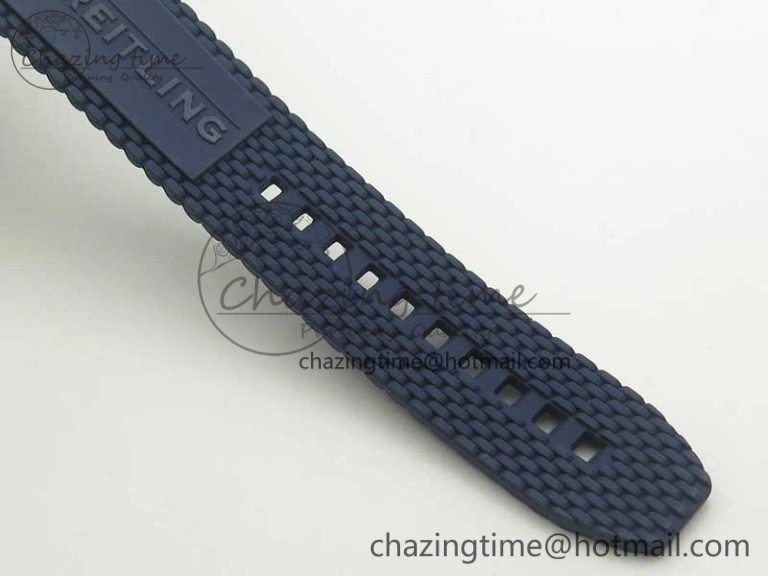 SuperOcean 42mm AB2010 SS OMF 1:1 Best Edition Blue Dial Blue Ceramic Bezel on Blue Rubber Strap A2824