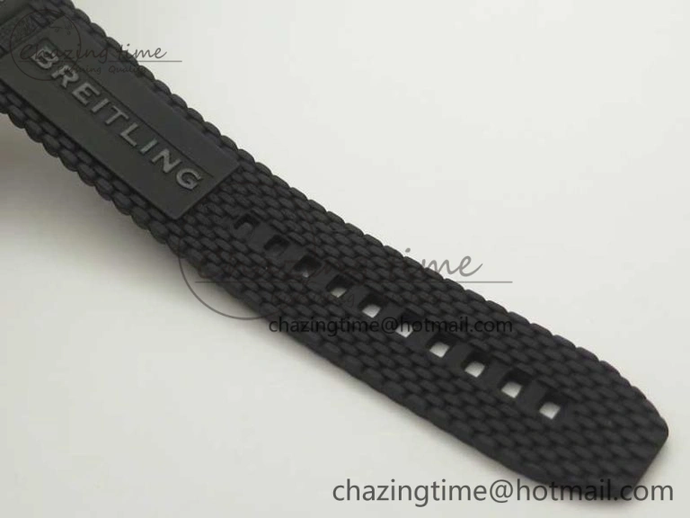 SuperOcean 42mm AB2010 SS OMF 1:1 Best Edition White Dial Black Ceramic Bezel on Black Rubber Strap A2824