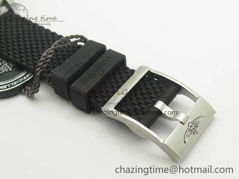 SuperOcean 42mm AB2010 SS OMF 1:1 Best Edition White Dial Black Ceramic Bezel on Black Rubber Strap A2824