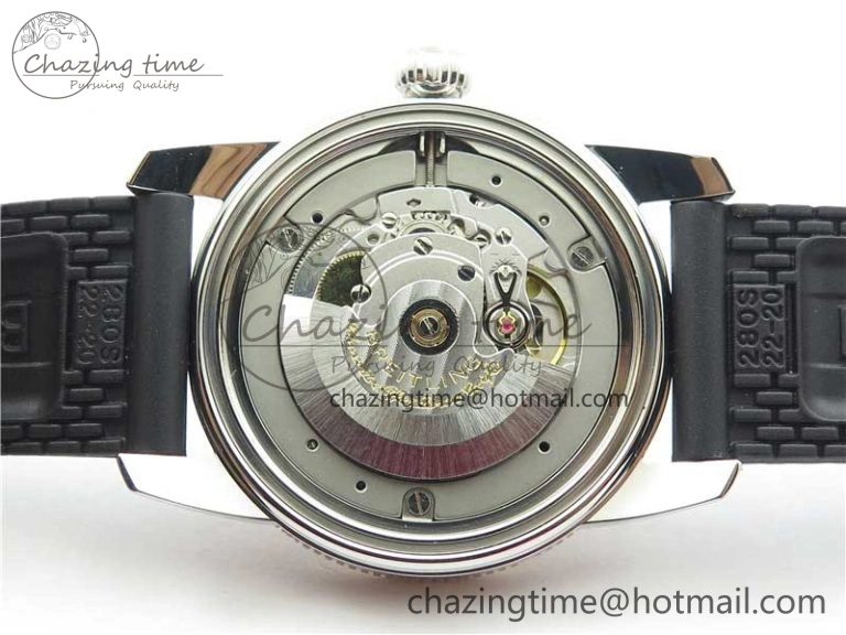 SuperOcean 42mm AB2010 SS RG B50 1:1 Best Edition Black Dial Black Ceramic Bezel on Black Rubber strap A2824