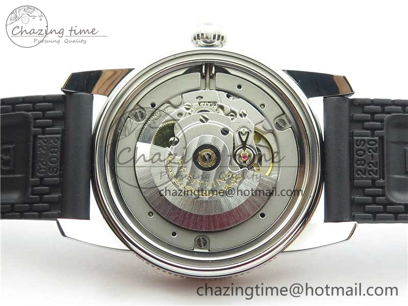 SuperOcean 42mm AB2010 SS RG B50 1:1 Best Edition Black Dial Black Ceramic Bezel on Black Rubber strap A2824