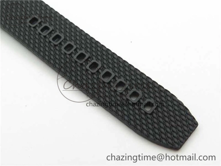 SuperOcean 42mm AB2010 SS RG B50 1:1 Best Edition Black Dial Black Ceramic Bezel on Black Rubber strap A2824