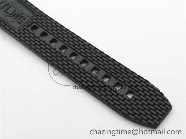 SuperOcean 42mm AB2010 SS RG B50 1:1 Best Edition Black Dial Black Ceramic Bezel on Black Rubber strap A2824
