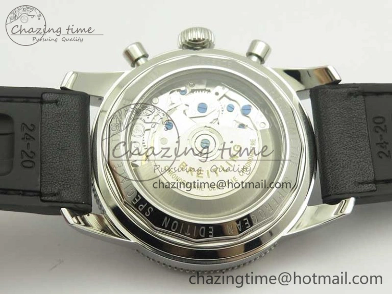 SuperOcean 44mm Black Ceramic Bezel Black Dial on Black Gummy Strap A7750