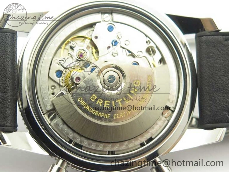 SuperOcean 44mm Black Ceramic Bezel Black Dial on Black Gummy Strap A7750