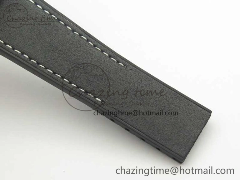 SuperOcean 44mm Black Ceramic Bezel Black Dial on Black Gummy Strap A7750
