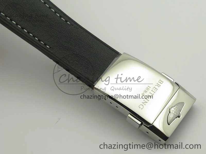 SuperOcean 44mm Black Ceramic Bezel Black Dial on Black Gummy Strap A7750