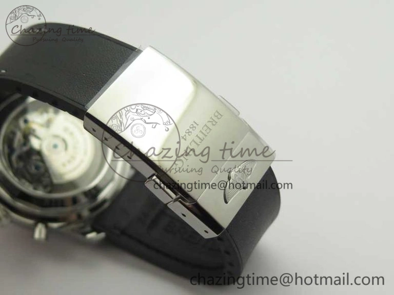 SuperOcean 44mm Black Ceramic Bezel Black Dial on Black Gummy Strap A7750