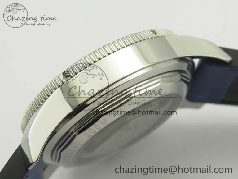SuperOcean 44mm Blue Ceramic Bezel Blue Dial on Blue Gummy Strap A7750