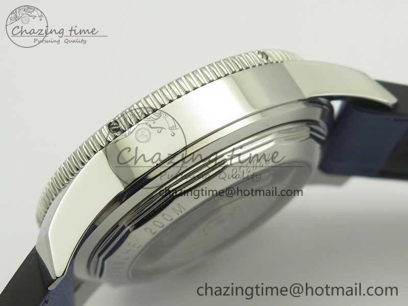 SuperOcean 44mm Blue Ceramic Bezel Blue Dial on Blue Gummy Strap A7750
