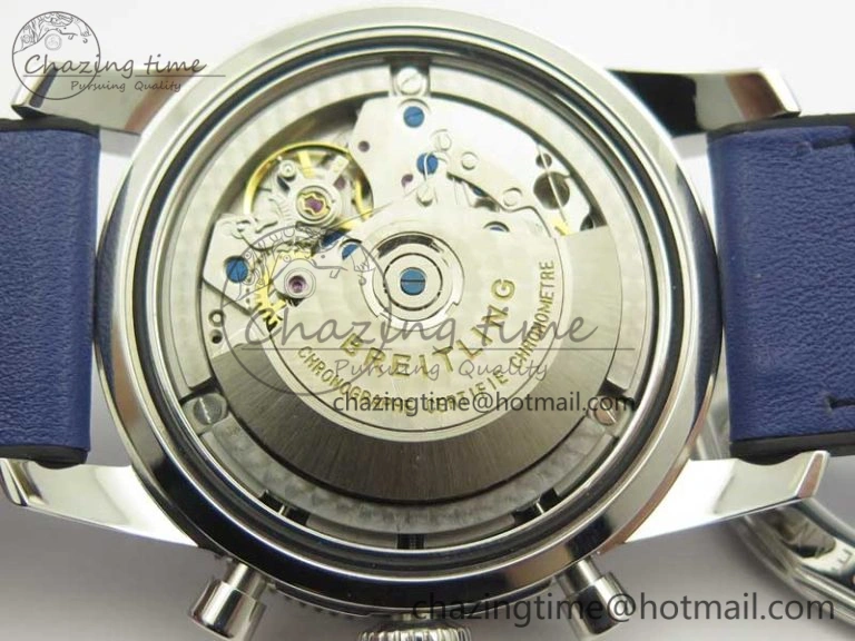 SuperOcean 44mm Blue Ceramic Bezel Blue Dial on Blue Gummy Strap A7750