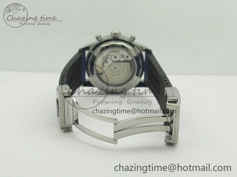 SuperOcean 44mm Blue Ceramic Bezel Blue Dial on Blue Gummy Strap A7750