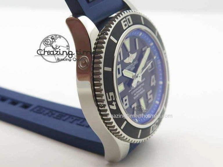 SuperOcean Abyss 42mm Blue Inner Bezel On Blue Rubber Strap A2824